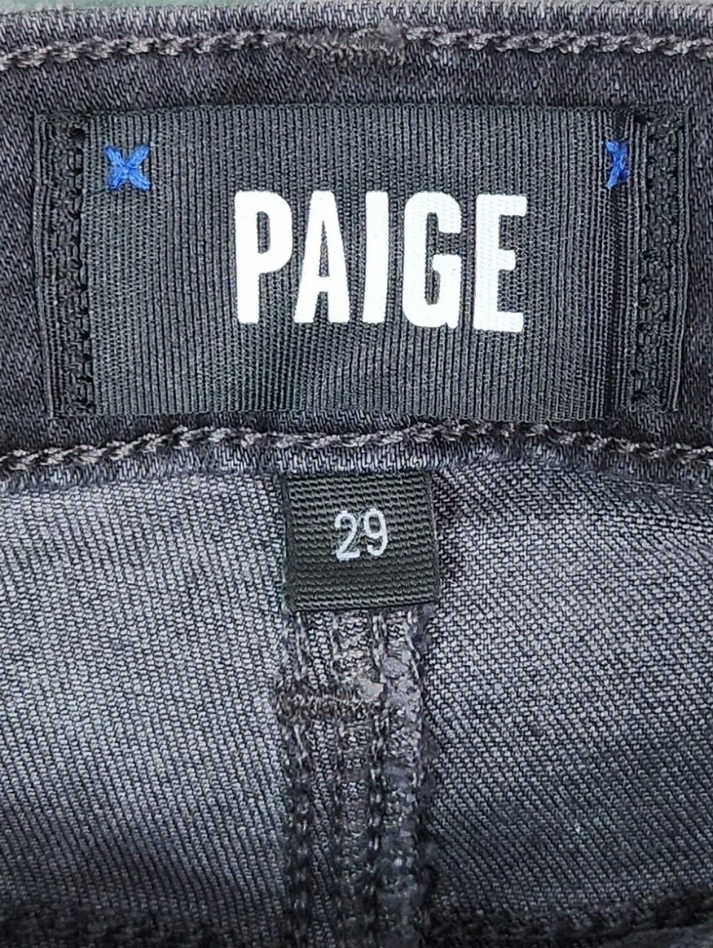 PAIGE Charcoal Gray High-Rise Skinny Jeans